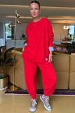 Made in Italy Lagenlook Chill Sweatshirt Rouge